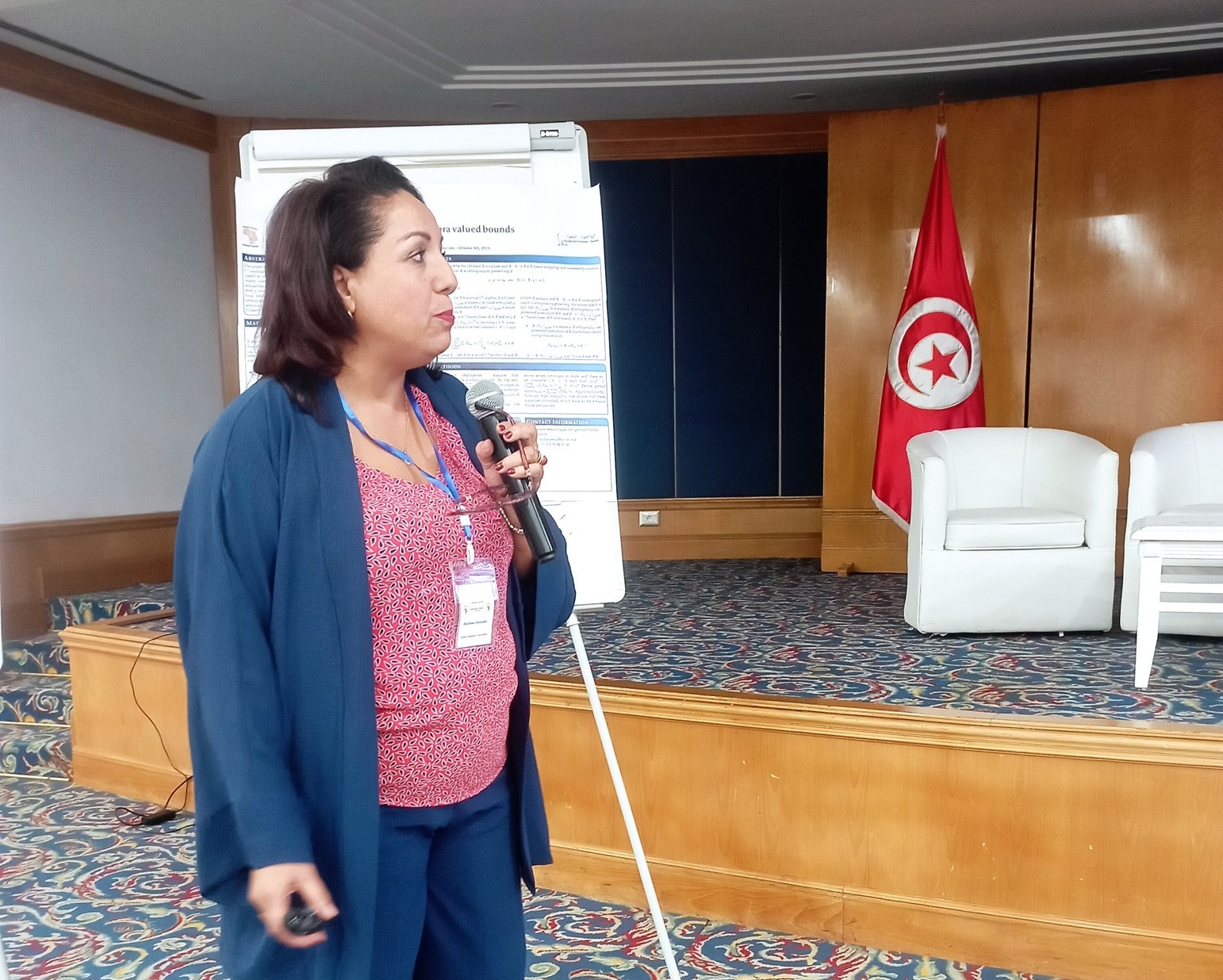 Dr. Halima Ouanda addressing participants at the African Women in Mathematics Conference